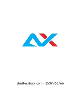 AX Initial Logo Template Vector
