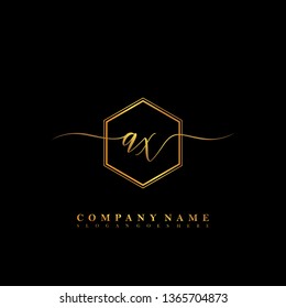 AX Initial luxury handwriting logo vector 