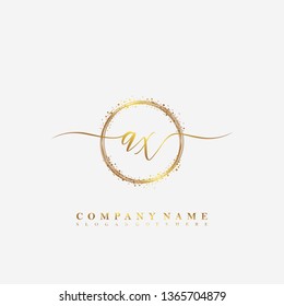 AX Initial luxury handwriting logo vector 