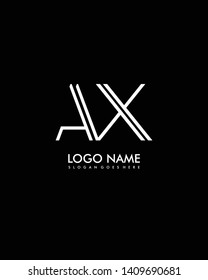 AX Initial minimalist modern abstract logo