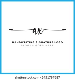 AX initials Handwriting signature logo. AX Hand drawn Calligraphy lettering Vector. AX letter real estate, beauty, photography letter logo design.