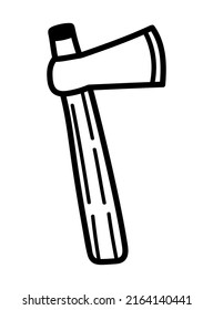 Icono aislado de x. Pegatina dibujada a mano del hacha de doodle.