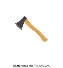 Ax aislado en el fondo blanco. Ilustración vectorial en un estilo plano. Pasos 10