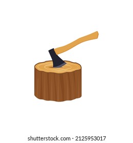 Ax isolated on white background. Vector illustration in a flat style. eps 10