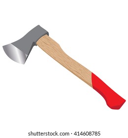 Ax isolated on white background. Felling axe design.