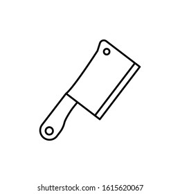 Ax, knife icon. Simple line, outline vector batcher icons for ui and ux, website or mobile application