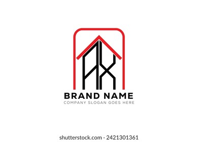 AX letter creative real estate vector logo design . AX creative initials letter logo concept.