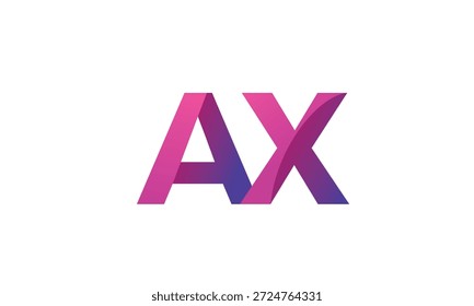 AX Letter Gradient Monogram Logo for Modern Business Branding