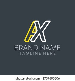 AX Letter Line Logo Element. ax letter logo