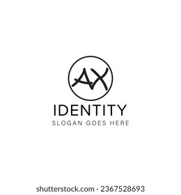 AX Buchstaben Logo kreatives Design mit Vektorgrafik, AX einfach und modern Logo.