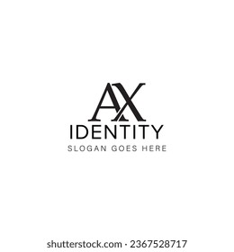 AX letter logo creative design with vector graphic, AX simple and modern logo.