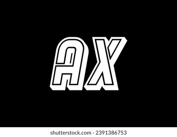 Logo-Design für AX-Buchstaben und Logo-Design für Monogramme