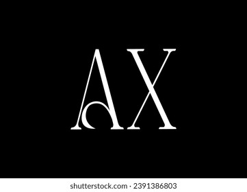 AX letter logo design and monogram logo design