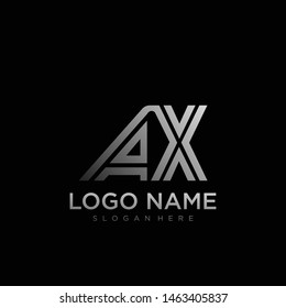 AX Letter Logo geometric Vector 