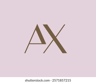 AX letter logo icon design. Classic style luxury initials monogram.