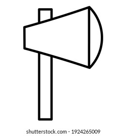 Ax linear icon on white isolated background.Tourism. Vector illustration.