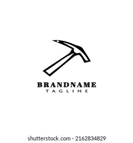 icono de la caricatura del logotipo del ax plantilla de diseño del vector aislado negro