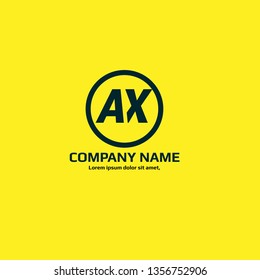 AX logo concept. Designed for your web site design, logo, app, UI