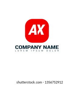 AX logo concept. Designed for your web site design, logo, app, UI