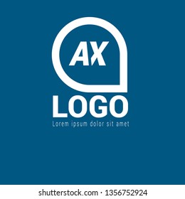 AX logo concept. Designed for your web site design, logo, app, UI