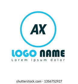 AX logo concept. Designed for your web site design, logo, app, UI