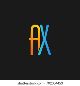 AX logo design with letter A X