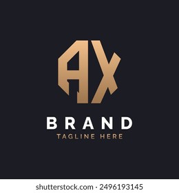 AX Logo Design. Modern, Minimal, Elegant and Luxury AX Logo. Alphabet Letter AX Logo Design for Brand Corporate Business Identity.