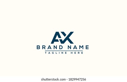 AX Logo Design Template Vector Graphic Branding Element.