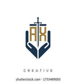ax logo design vector icon symbol