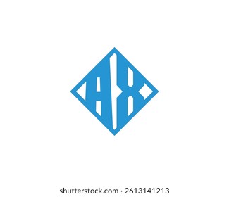 AX logo design vector template. AX