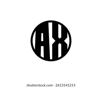 AX logo design vector template. AX