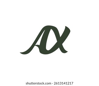 AX logo design vector template. AX