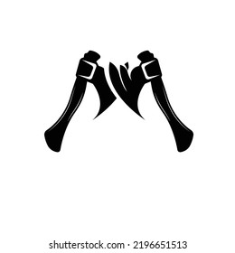 Ax Logo Design, War Tool Illustration and Woodcutter Vector
