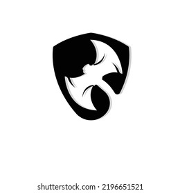 Diseño de logotipos de Ax, Ilustración de herramientas de guerra y vectores de Woodcutter