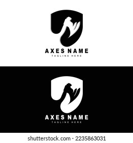 Ax Logo Design, War Tool Illustration and Woodcutter Vector