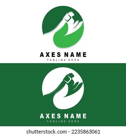 Ax Logo Design, War Tool Illustration and Woodcutter Vector