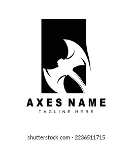 Ax Logo Design, War Tool Illustration and Woodcutter Vector