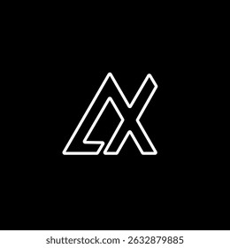 Logotipo do AX, Logotipo AX, Logotipo AX Monogram, Alfabeto AX	