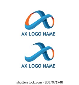 AX LOGO NAME TYPOGRAPHY STYLE