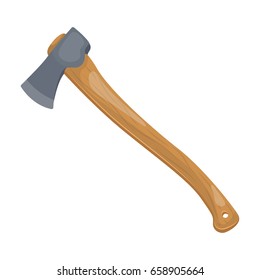 The ax is marching.Tent single icon in cartoon style vector symbol stock illustration web.