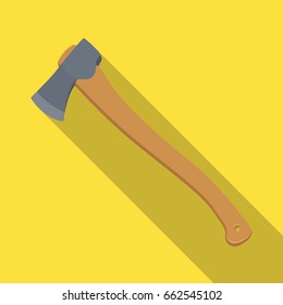 The ax is marching.Tent single icon in flat style vector symbol stock illustration web.