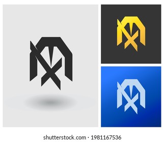 AX MX creative innovative logo vector monogram letter initial modern company logo template