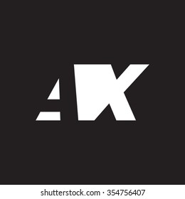 AX negative space letter logo black background