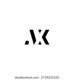 AX Negative Space Monogram Logo - Modernes minimales Buchstabendesign