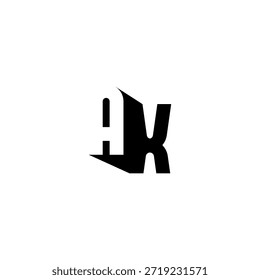 AX Negative Space Monogram Logo - Modernes minimales Buchstabendesign