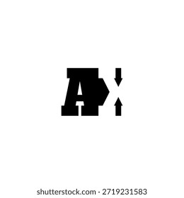 AX Negative Space Monogram Logo - Modernes minimales Buchstabendesign