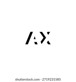 AX Negative Space Monogram Logo - Modernes minimales Buchstabendesign