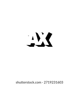AX Negative Space Monogram Logo - Modernes minimales Buchstabendesign