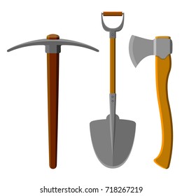 Ax, Shovel, Pick