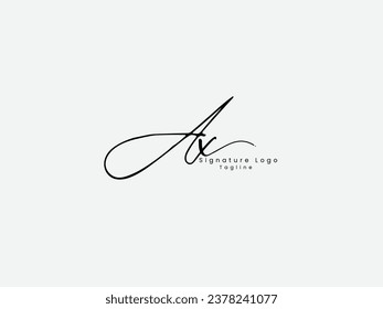 AX signature logo design. Ax logo. Lettering design. Business. Signature. Ax letter vector. Handwritten. Creative signature. Font